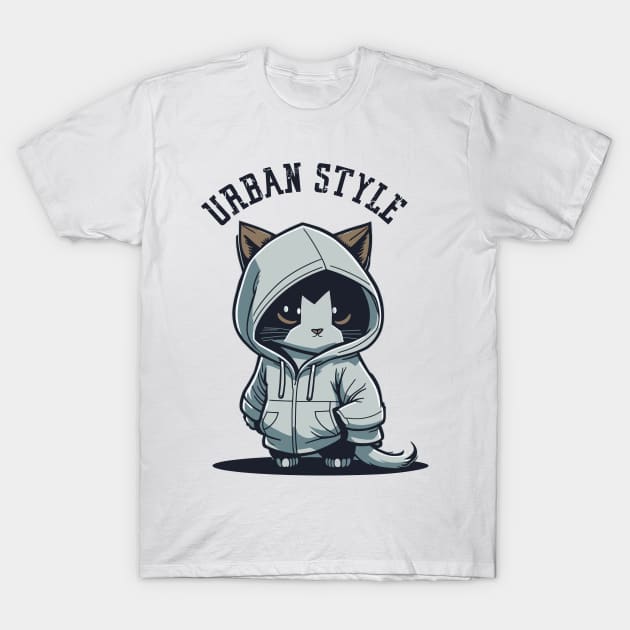 Urban Cat Design T-Shirt by Casually Fashion Store